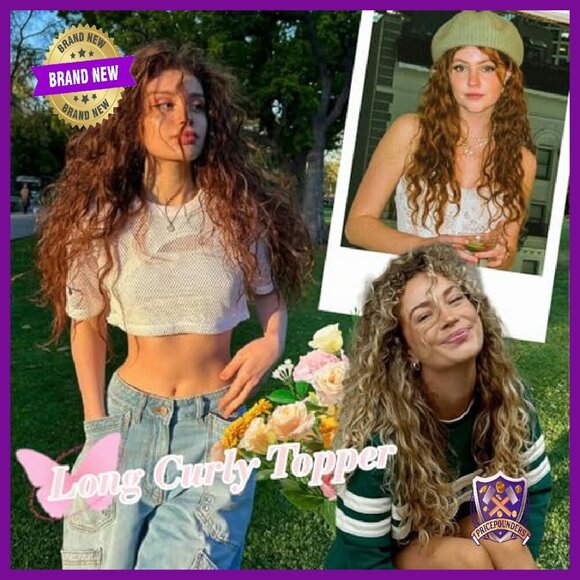 Lightweight Curly Hair Topper Clip-In Extensions for Volume Coverage main image 4